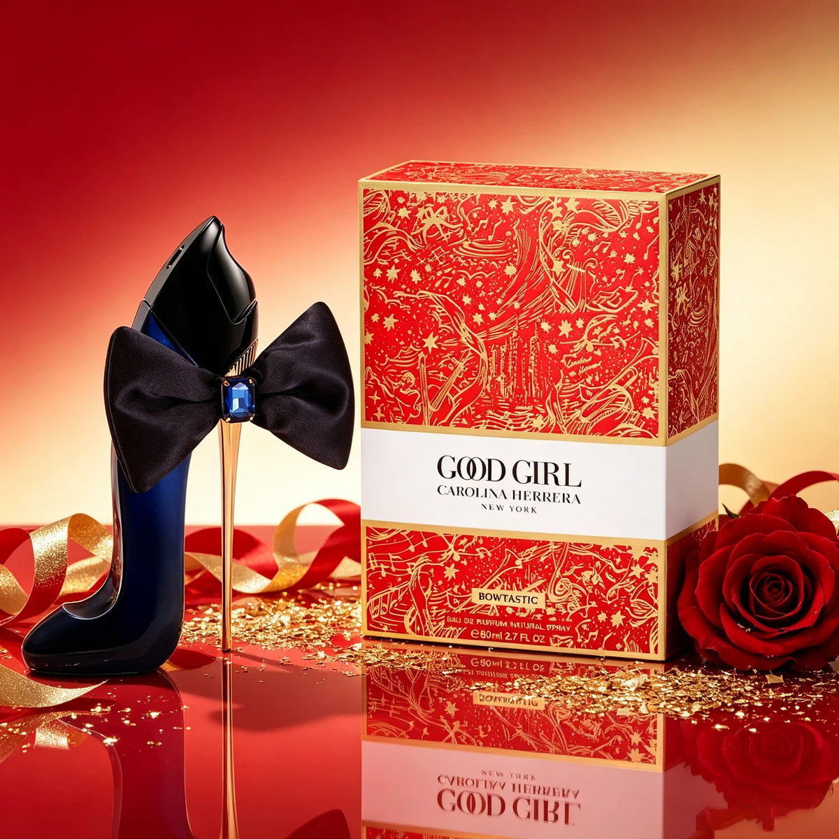 Carolina Herrera Good Girl Bowtastic Edition Women's EDP – Almond, Coffee & Tonka Bean, Addictive Oriental Sillage, Limited Edition Icon & Ultimate Compliment-Getter, 2.7 fl oz / 80 ml