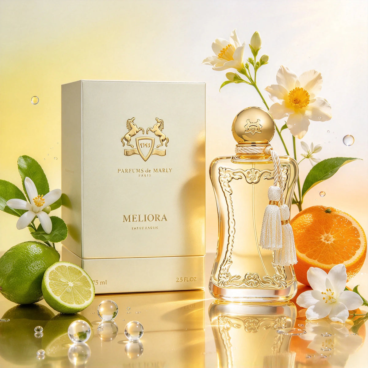Parfums De Marly Meliora Eau De Parfum Spray – Elegant Floral Fruity & Woody Musk Scent, Black Currant, Rose, Vanilla & Sandalwood, Radiant Long-Lasting Sillage, Perfect Anniversary & Mother's Day Gift, 2.5 Fl oz / 75 ml