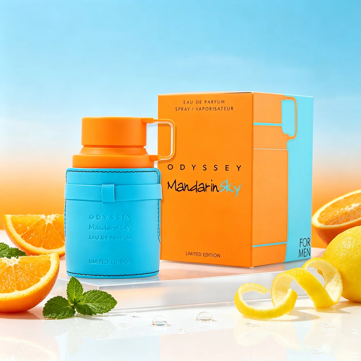 Armaf Odyssey Mandarin Sky Eau de Parfum Spray for Unisex – Fresh Citrus, Spicy Oriental & Woody Scent, Long-Lasting Fragrance, Perfect Gift, 3.4 fl oz / 100 ml