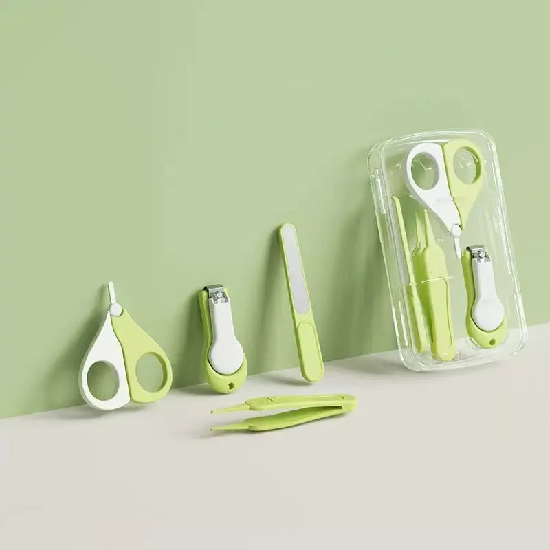 Newborn Baby Nail Scissor Baby Nail Care Tool Kid Safe Portable Nail Clipper Trimmer Tweezer with Box Children Manicure Kit