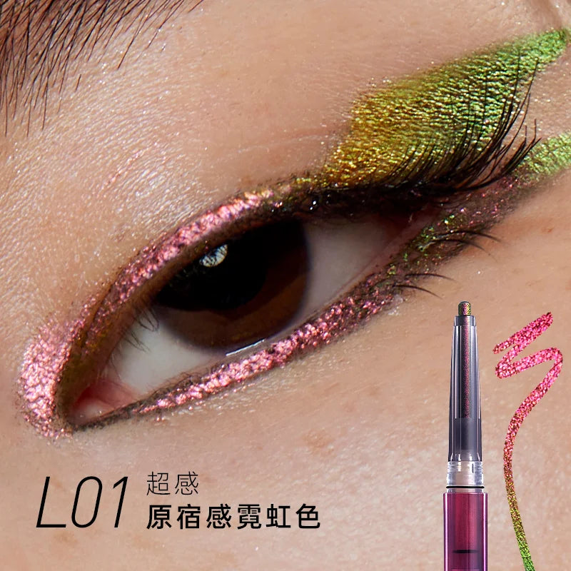 Kaleidos Eyeshadow Gel Pencil Waterproof Eyeliner Chameleon Long Wear Glitter Metallic Waterproof Eye Liner Pen Makeup