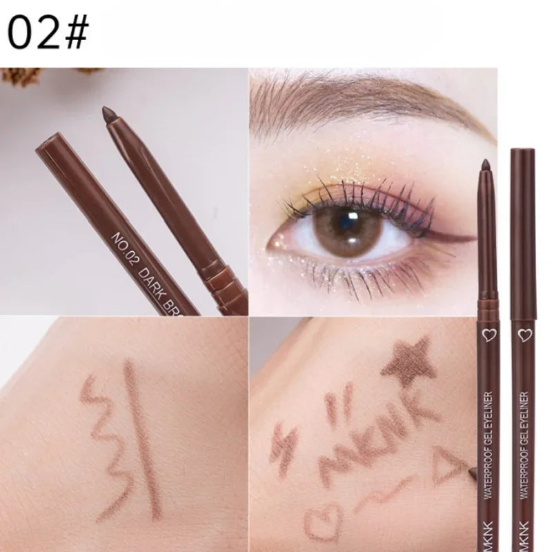 Brown Eyeliner Pencil Waterproof Long-lasting Blue Black Brown Easy Wearing Eyeliner Pen