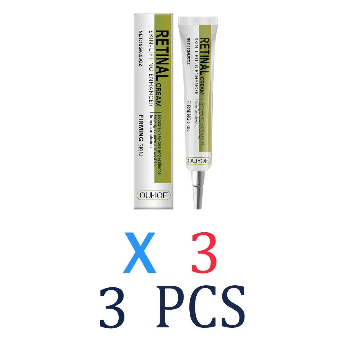 1/2/3/4 Pcs Retinol Face Cream Moisturizing Hydrating Skin Care Gentle Formula for Sensitive Skin Portable Travel Size 15g