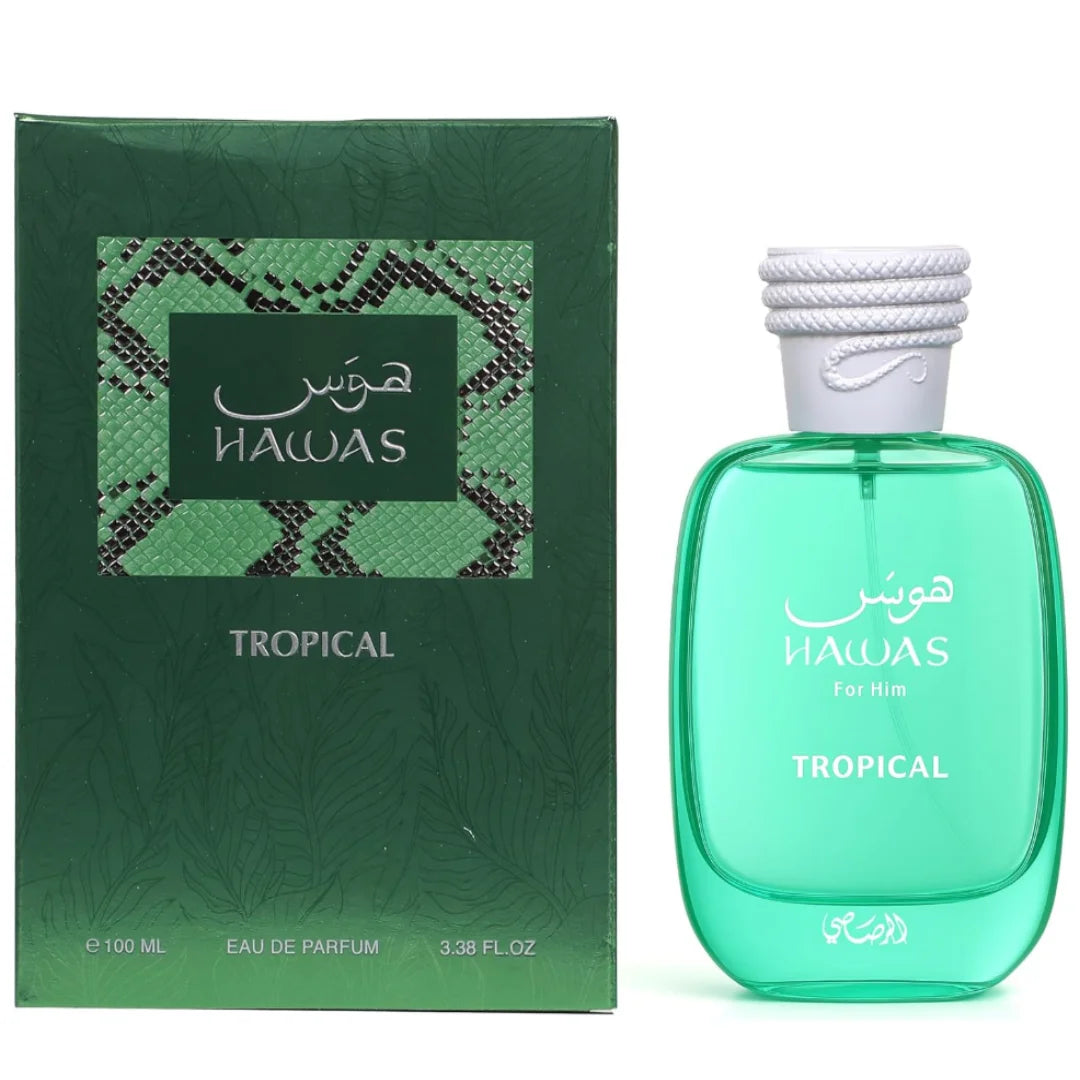 Hawas Tropical For Him Perfume 100Ml, Pineapple Mango Burst Tropical Fruity Aroma, Coconut Citrus Intertwines Sweetly, Jasmine Sandalwood Musk Base, Sunny Vacation Scent, Show Men’s Relaxed Energetic Aura.