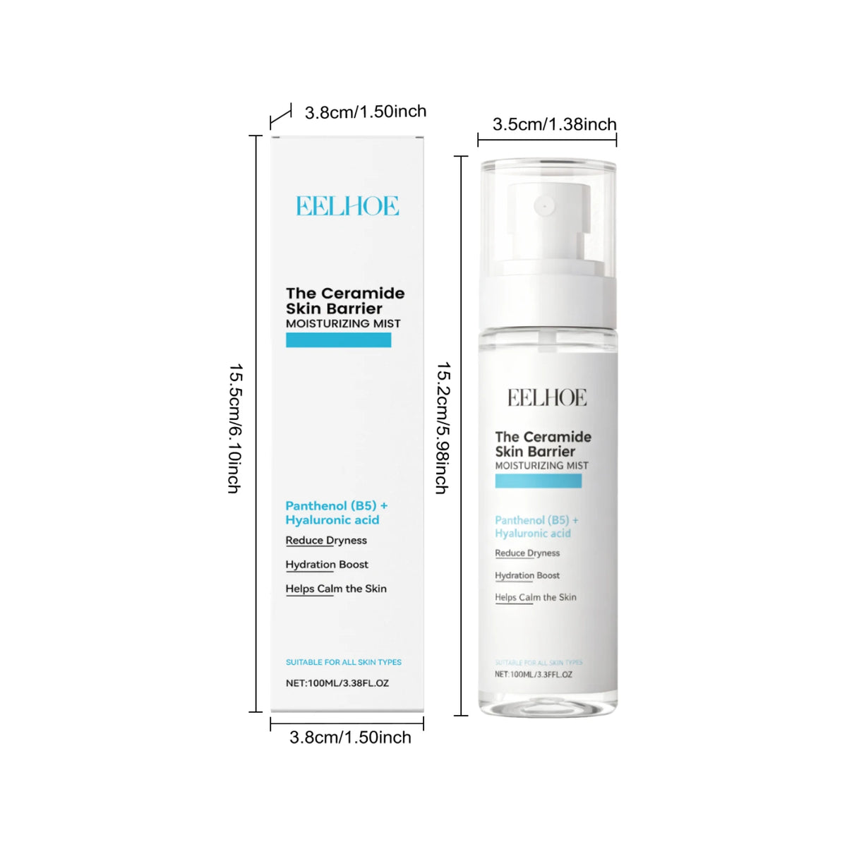 Hyaluronic Acid Hydrating Face Mist Oil Control Minimizes Pores Tightens Skin Soothes Lifting Brightening Refreshing Toner Spray