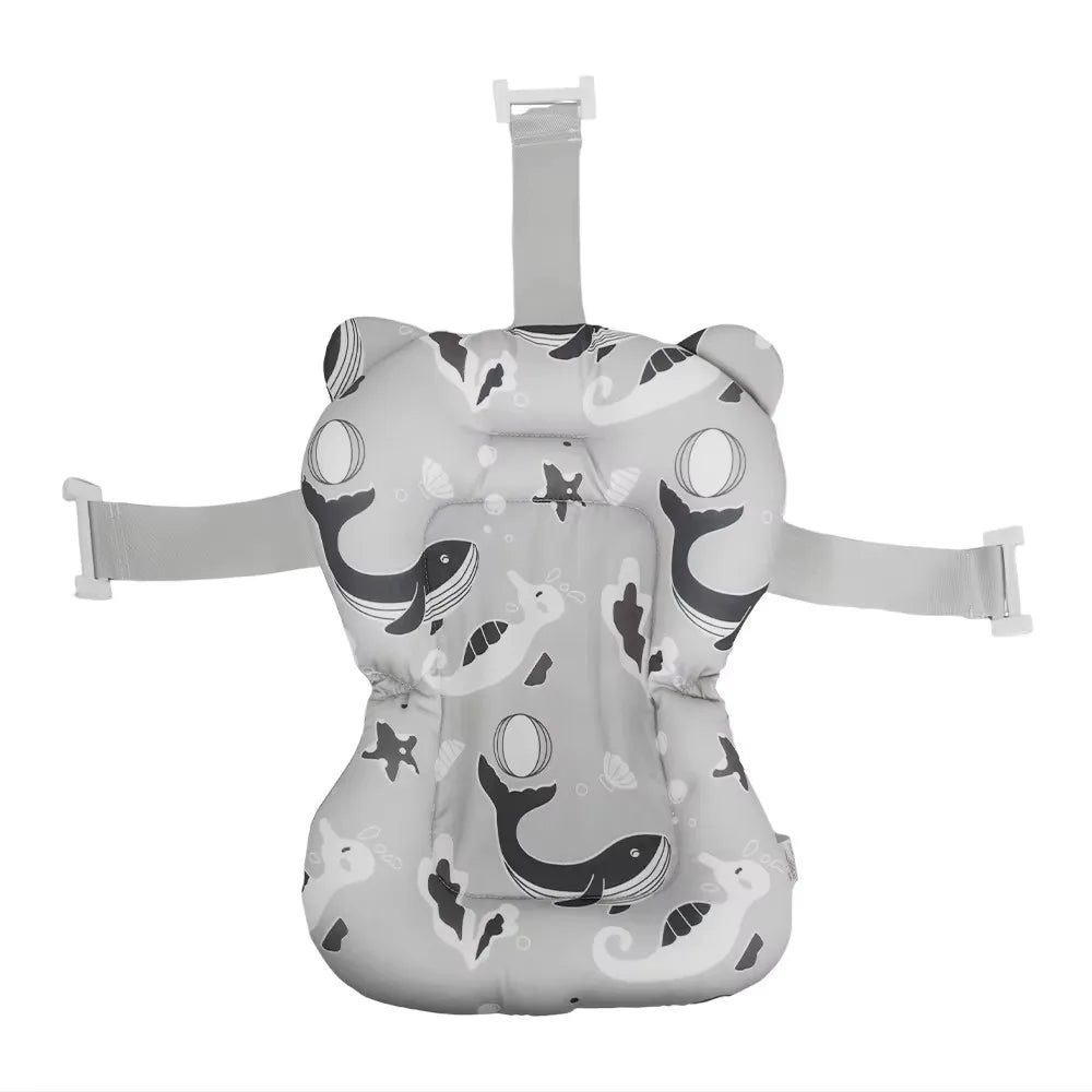 Baby Bath Support Seat Star Pattern Print 3D Breathable Mesh Soft Padded Pillow Non-Slip Infant Newborn Bath