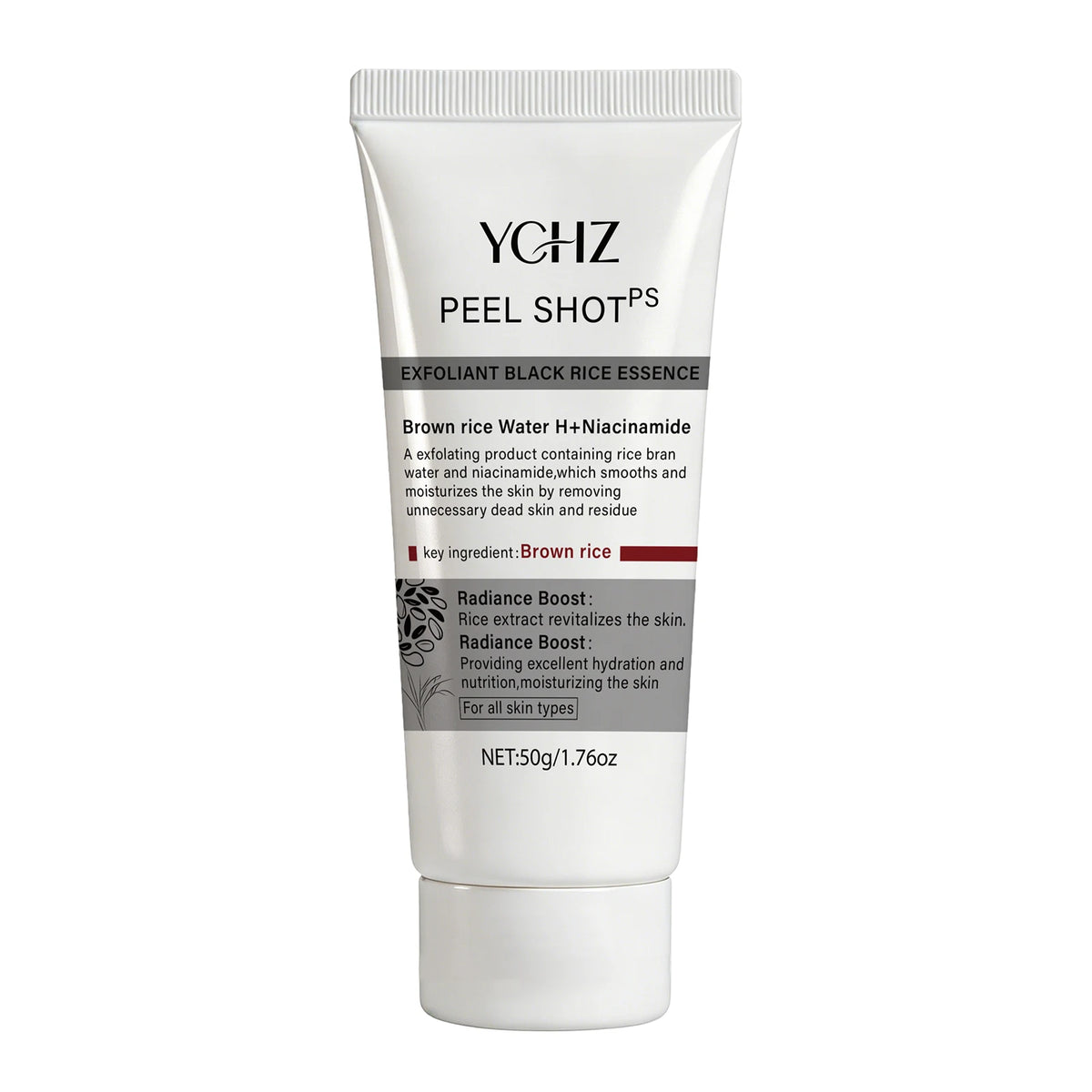 Brown Rice Exfoliating Gel - Skin-Friendly Exfoliating Gel Moisturizing - Instantly Smooths Accumulated Dead Skin - Reduces the Roughness of the Skin