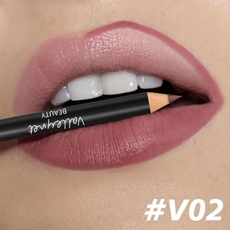 Wood Velvet Matte Lip Liner | Long-Lasting Non-Drying | Versatile Colors | Includes Berry, Brown, Pink, Purple and Red