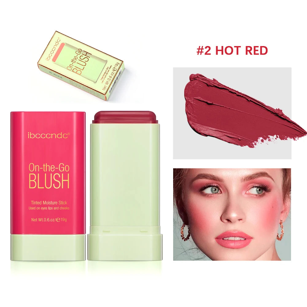 Multi-Functional Blush Stick Easy Color Rouge Blusher Cream Waterproof High Color Rendering Brightening Tone Pixi Blush Stick