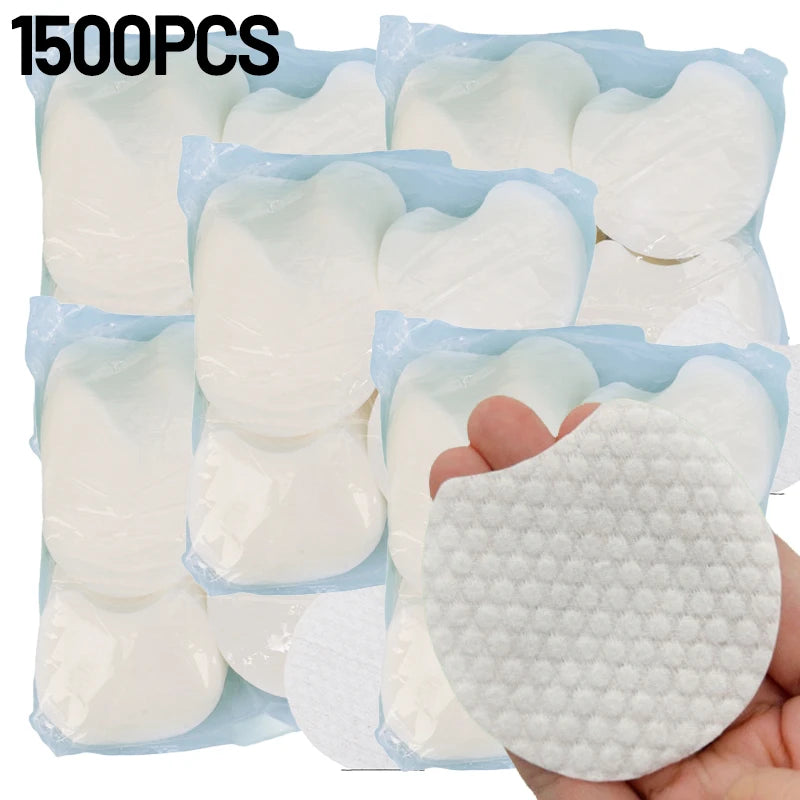300/600/1500Pcs Pearl Pattern Makeup Remover Cotton Facial Cleaning Soft Thick Wet Compress Cotton Pad Travel Makeup Remover Pad