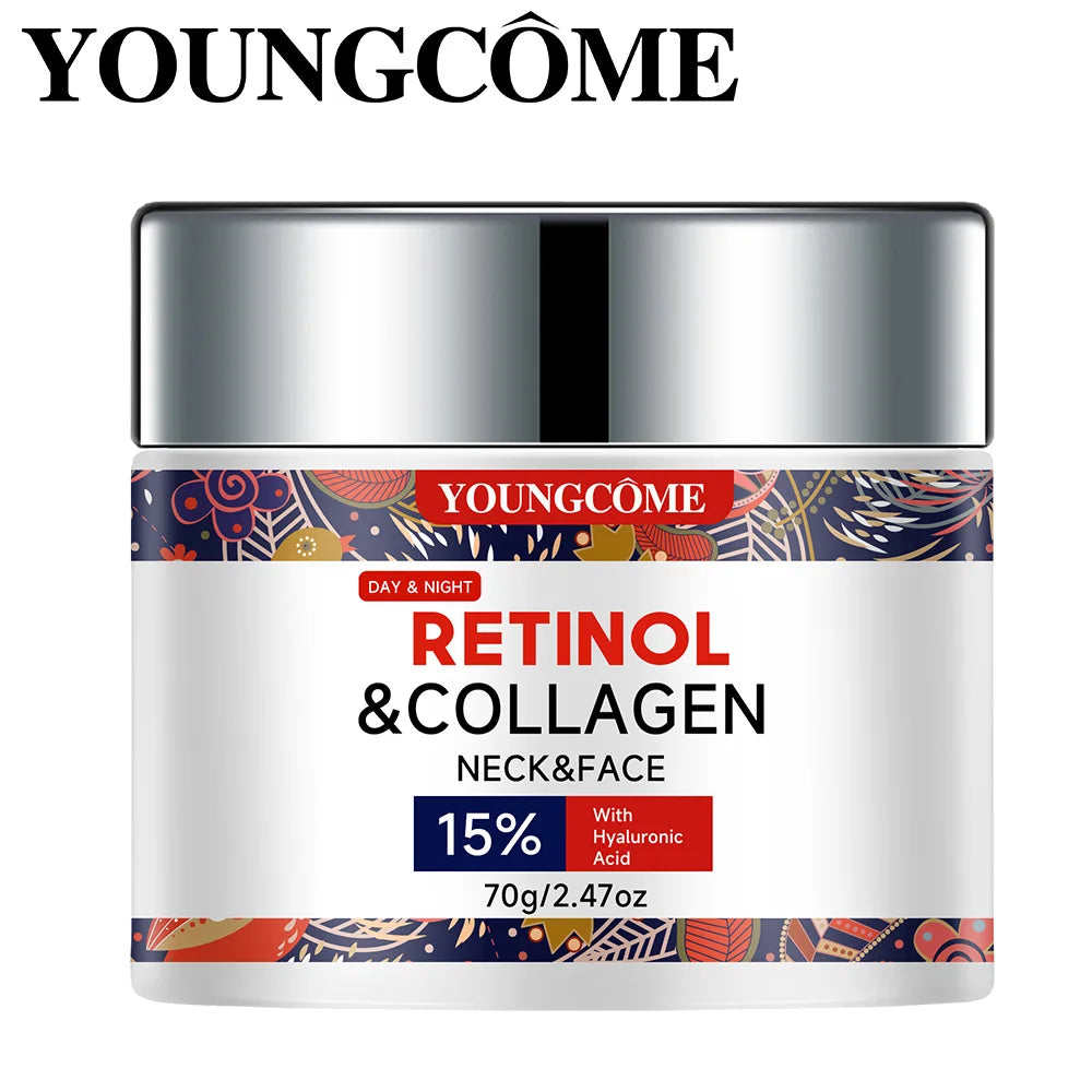 "Retinol & Collagen Anti-Aging Cream - Intense Hydration & Firming, Reduces Wrinkles & Fine Lines, Day/Night Use"