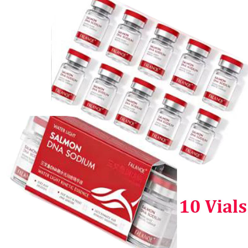 Effective Korea 5ml Salmon DNA  Ampoule Skin Booster Serum Kit Skin Whitening Moisturizing For 0.3mm Meso Serum Good Quality