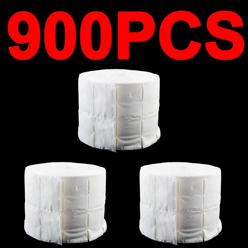 300Pcs Nail Wipe Cotton Pads Nail Manicure Soak Nail Art Cleaning Manicure Tool Polish Remover Cleaner Paper Small Roll