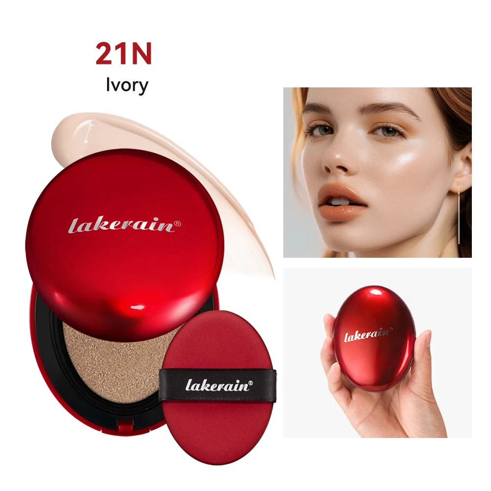Long-Lasting Waterproof Air Cushion Foundation Sunscreen Lightweight Translucent Full Coverage Quick Daily Facial Makeup Glow