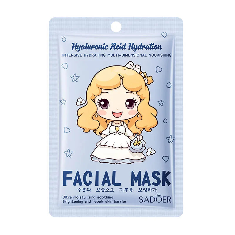 10pcs SADOER Hyaluronic Acid Face Mask  Collagen Moisturizing Hydrating Facial Sheet Mask Korean Skin Care Products